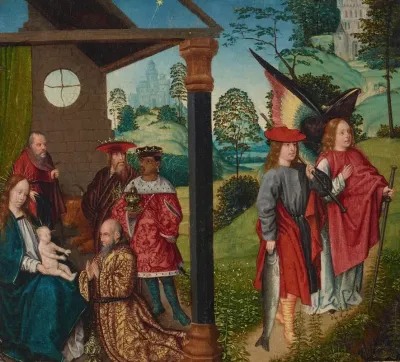The Adoration Of The Magi With Tobias And The Angel