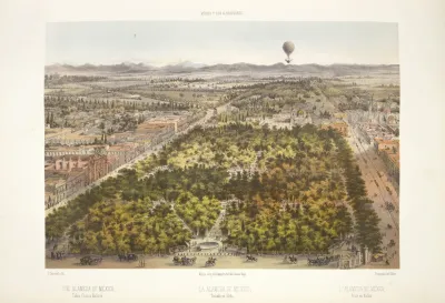 The Alameda Of Mexico Taken From A Balloon