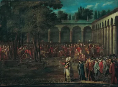 The Ambassadorial Delegation Passing Through The Second Courtyard Of The Topkapi Palace