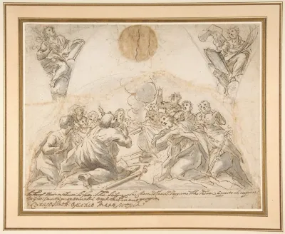 The Apostles At The Tomb Of The Virgin And Studies For Two Pendentives