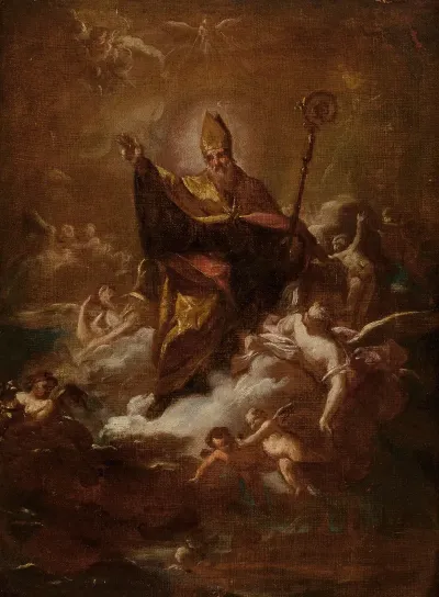 The Apotheosis Of A Bishop Saint