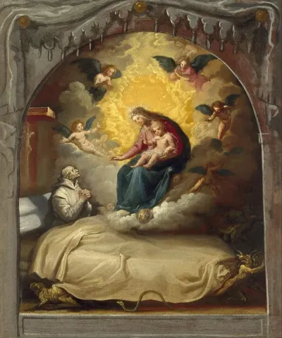 The Apparition Of The Virgin To The Dying Pedro Faverio