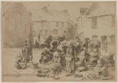 The Apple Market At Landerneau