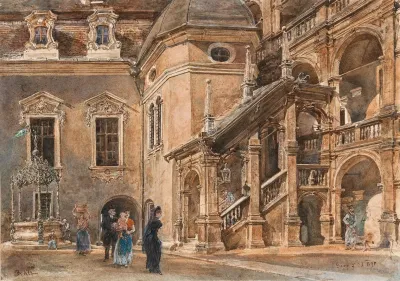 The Arcaded Courtyard Of The Landhaus In Graz