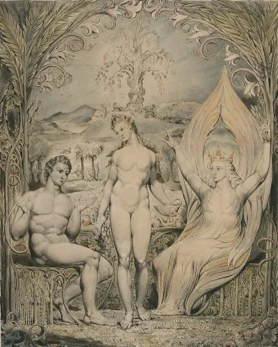 The Archangel Raphael With Adam And Eve