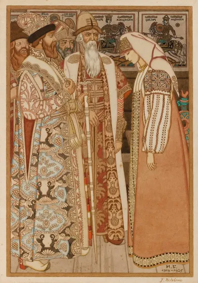 The Archers Wife Before The Tsar And His Retinue