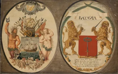 The Arms Of The Dutch East India Company And Of The Town Of Batavia