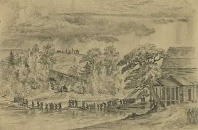 The Army Of The Potomac 5th Corps Crossing The North Anna At Jerico Ford
