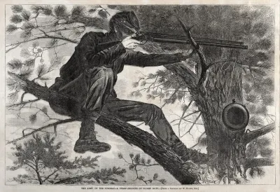 The Army Of The Potomac A Sharpshooter On Picket Duty