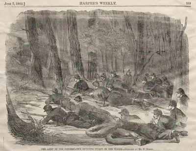 The Army Of The Potomac Our Outlying Picket In The Woods