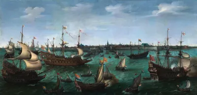 The Arrival Of The Elector Frederick V Of The Palatinate And Elizabeth Stuart In Flushing On 29 April