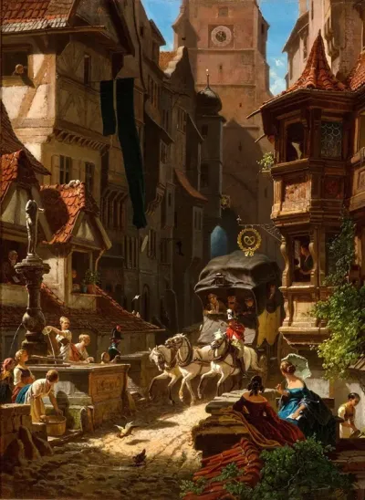 The Arrival Of The Stagecoach
