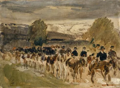 The Artillery Of Neuchatel On The March From Thun To Fribourg