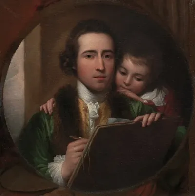 The Artist And His Son Raphael