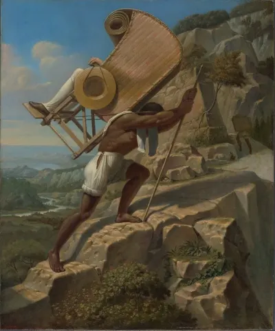 The Artist Carried In A Sillero Over The Chiapas From Palenque To Ocosingo Mexico