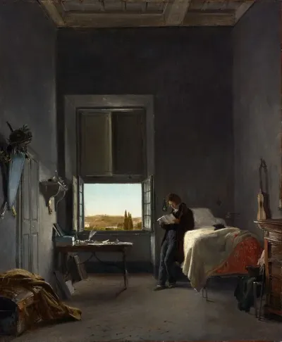 The Artist In His Room At The Villa Medici Rome