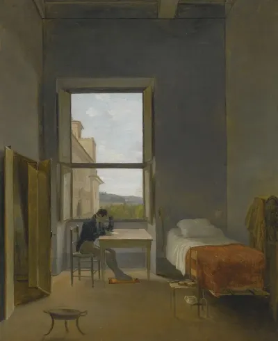 The Artist In His Room In The Villa Medici Rome