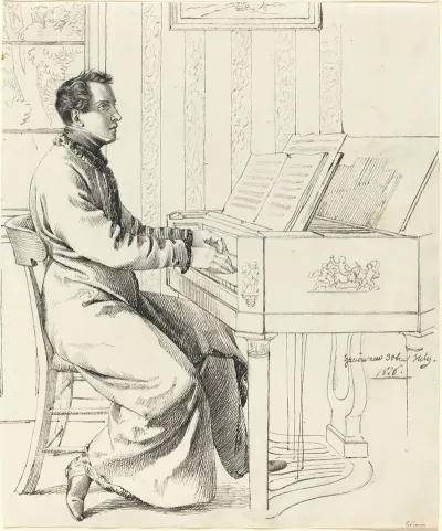 The Artists Brother In Law Ludwig Hassenpflug_preparing To Play The Piano