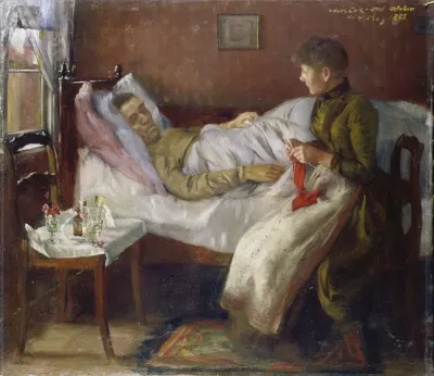The Artists Father In His Sickbed