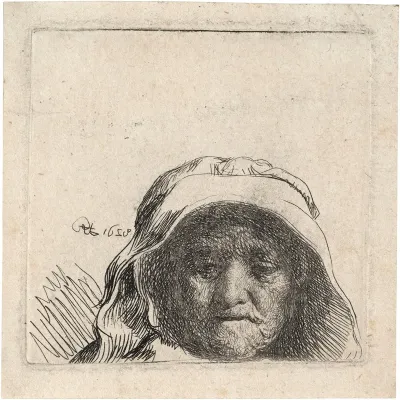 The Artists Mother Head Only Full Face