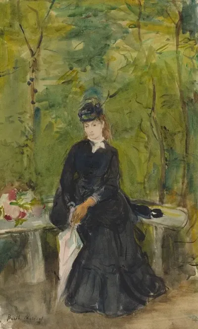 The Artists Sister Edma Seated In A Park