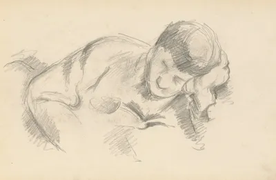The Artists Son Leaning On His Elbow
