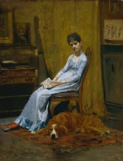 The Artists Wife And His Setter Dog