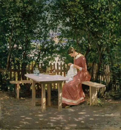 The Artists Wife In The Arbour Other