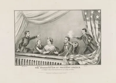 The Assassination Of President Lincoln At Fords Theatre Washington D C April 14th 1865