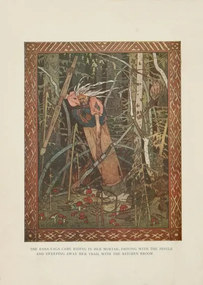 The Baba Yaga Came Riding In Her Mortar