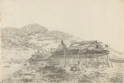 The Balagans Or Summer Habitations With The Method Of Drying Fish At St Peter And Paul Kamtschatka