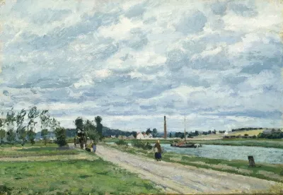 The Banks Of The Oise Near Pontoise