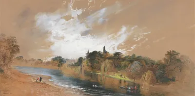 The Banks Of The Thames Opposite Popes Villa