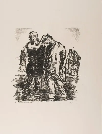 The Baptism Of Christ Plate 2 From The Portfolio Six Lithographs To The New Testament