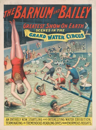 The Barnum Bailey Greatest Show On Earth Scenes In The Grand Water Circus