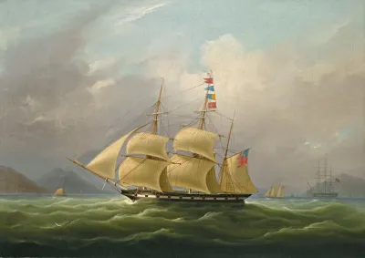 The Barque Sylph Beloging To Mr Alexander Robertson Off The Macao China