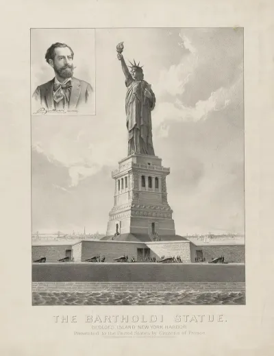 The Bartholdi Statue Bedloes Island New York Harbor Presented To The United States By Citizens Of France