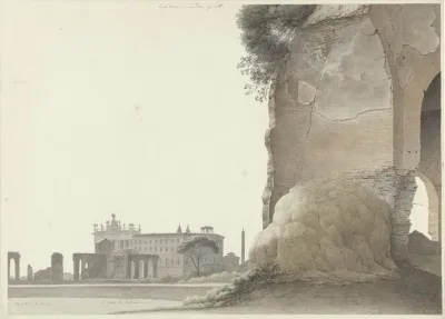 The Basilica Of San Giovanni In Laterano With The Temple Of Minerva Medica In The Foreground