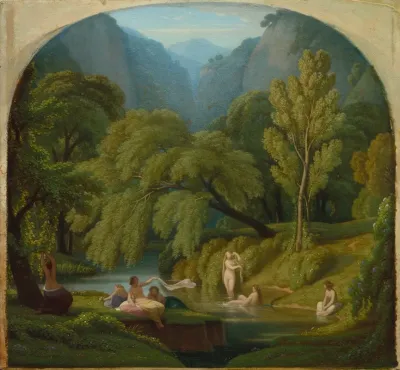 The Bathers Souvenir Of The Banks Of The Anio River At Tivoli 2