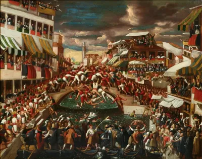 The Battaglia Dei Pugni On The Bridge Of San Barnaba Venice 2