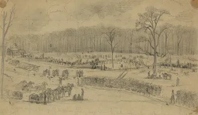 The Battle Of Chancellorsville Scene At Junction Of U S Ford Road And Road To Rapidan River