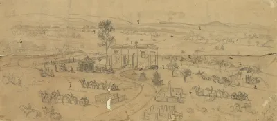 The Battle Of Gettysburg The Gateway Of The Cemetery The Center Of The Union Position First And Eleventh Corps