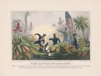 The Battle Of Palo Alto Which Was Fought By The American Mexican Armies On The 8th May