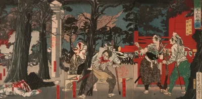 The Battle Of Sanno Shrine At Toeizan Temple