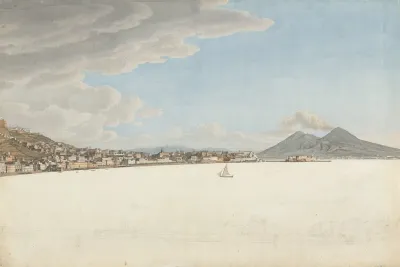 The Bay Of Naples With Mounts Vesuvius And Somma