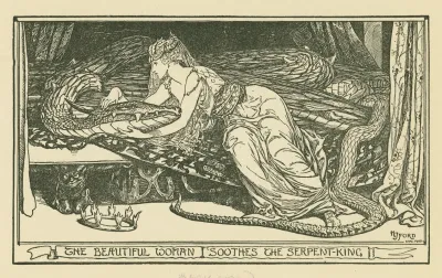 The Beautiful Woman Soothes The Serpent King