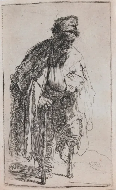 The Beggar With A Wooden Leg