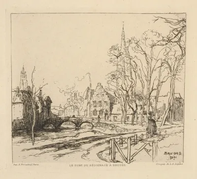 The Beguine Bridge In Bruges