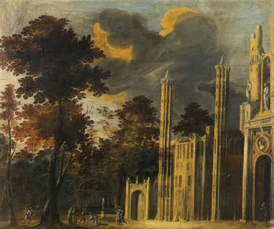 The Beheading Of A Saint In Front Of A Cathedral