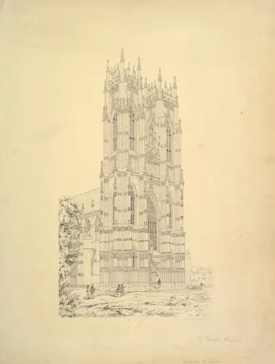 The Beverley Minster Yorkshire England Perspective View Of The West Facade